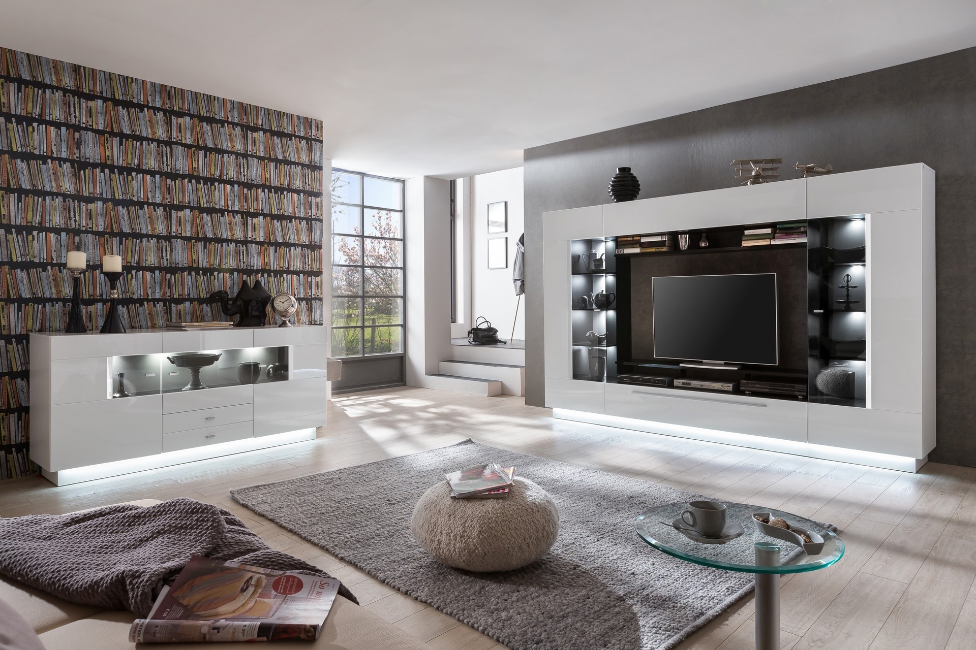 Atraktivní obývací stěna - model TV-Center/ DALTON