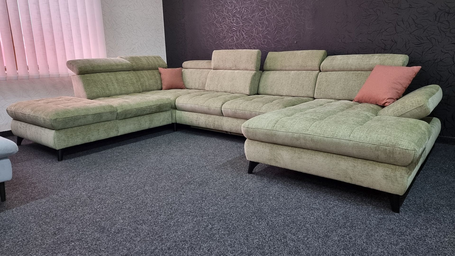 Sedac souprava do tvaru "U" CATALINA s funkcemi_ sleva 40%