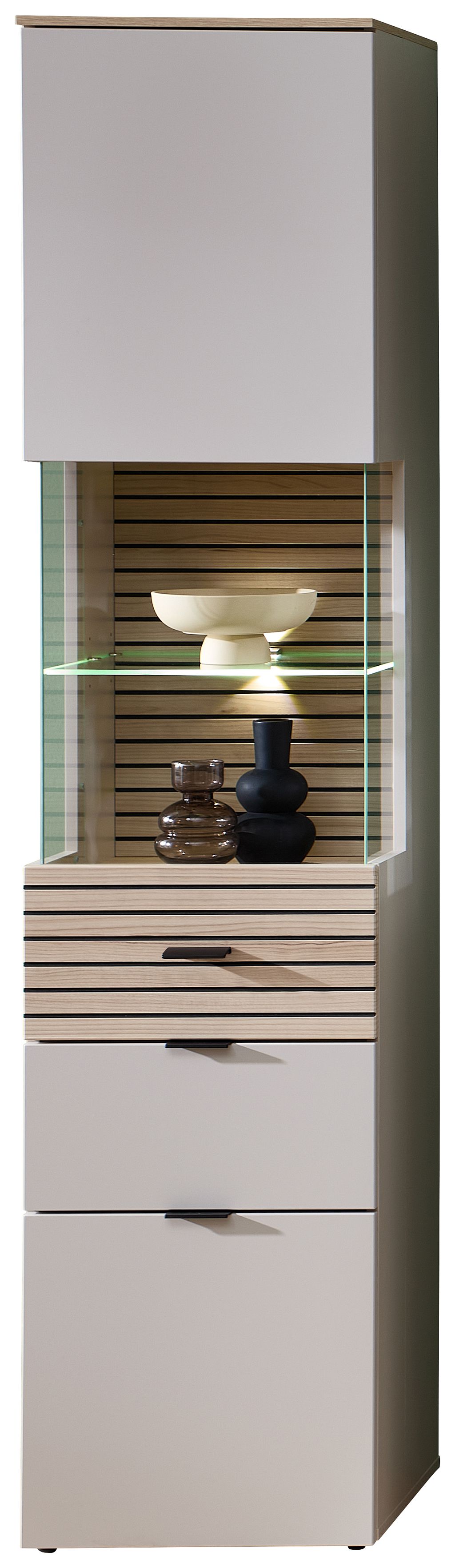 Nábytek do obývacího pokoje ALBA II._ vitrina 10 S1 RM 01_ rozměry š/v/h_ 45/200/36 cm_ včetně LED osvětlení_ obr. 7 Nábytek do obývacího pokoje ALBA II._ vitrina 10 S1 RM 01_ rozměry š/v/h_ 45/200/36 cm_ včetně LED osvětlení_ obr. 7