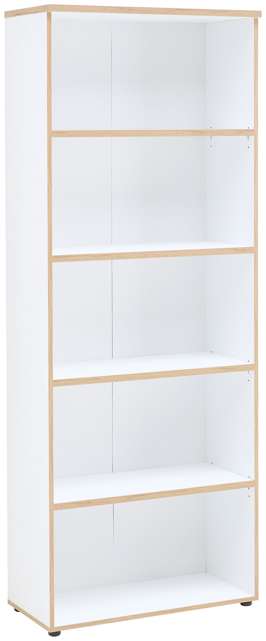 Nábytek do pracovny a kanceláře VANCOUVER WH_ regál 50 35 WH 03_ rozměry š/v/h_ 75/197/38 cm_ šikmý pohled_ obr. 10 Nábytek do pracovny a kanceláře VANCOUVER WH_ regál 50 35 WH 03_ rozměry š/v/h_ 75/197/38 cm_ šikmý pohled_ obr. 10