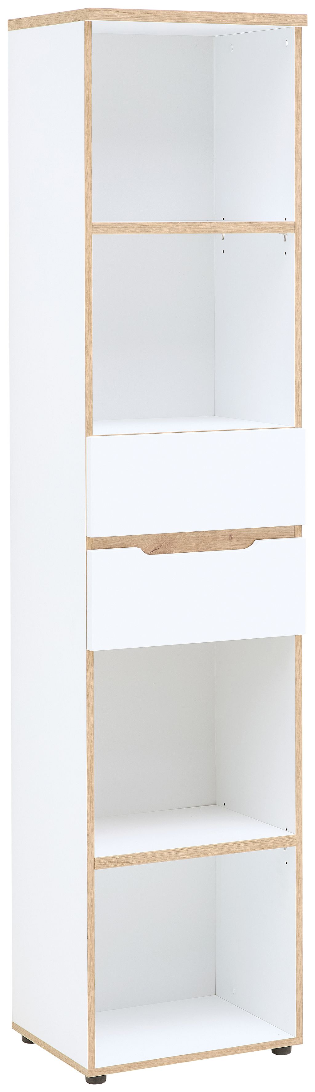 Nábytek do pracovny a kanceláře VANCOUVER WH_ regál 50 35 WH 06_ rozměry š/v/h_ 45/197/38 cm_ šikmý pohled_ obr. 15 Nábytek do pracovny a kanceláře VANCOUVER WH_ regál 50 35 WH 06_ rozměry š/v/h_ 45/197/38 cm_ šikmý pohled_ obr. 15