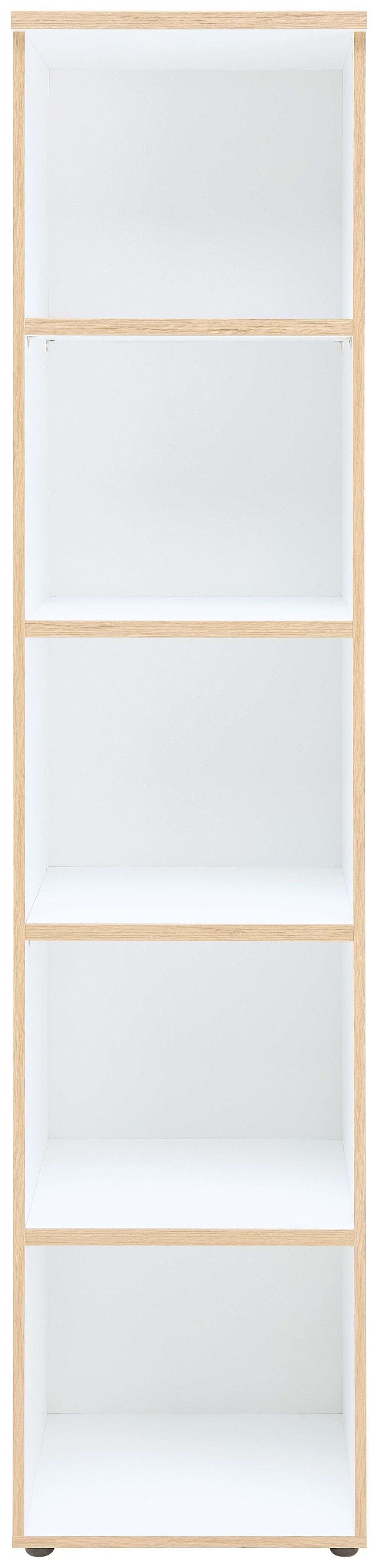 Nábytek do pracovny a kanceláře VANCOUVER WH_ regál 50 35 WH 07_ rozměry š/v/h_ 45/197/38 cm_ šikmý pohled_ otevřený_ obr. 16 Nábytek do pracovny a kanceláře VANCOUVER WH_ regál 50 35 WH 07_ rozměry š/v/h_ 45/197/38 cm_ šikmý pohled_ otevřený_ obr. 16