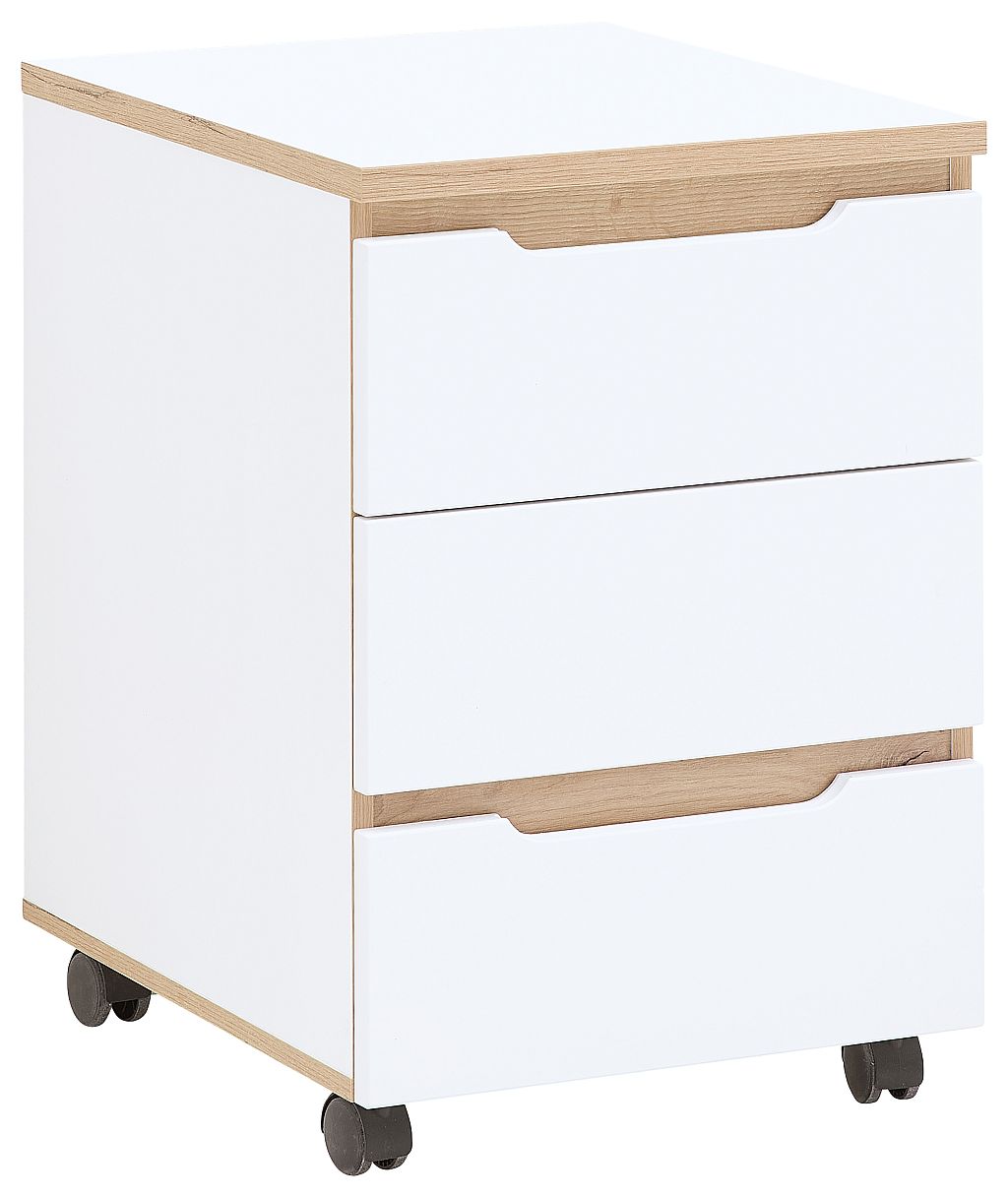 Nábytek do pracovny a kanceláře VANCOUVER WH_ kontejner na kolečkách 50 35 WH 17_ rozměry š/v/h_ 45/66/55 cm_ šikmý pohled_ obr. 22 Nábytek do pracovny a kanceláře VANCOUVER WH_ kontejner na kolečkách 50 35 WH 17_ rozměry š/v/h_ 45/66/55 cm_ šikmý pohled_ obr. 22