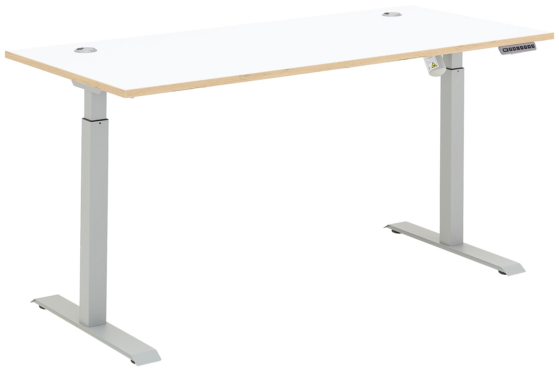 Nábytek do pracovny a kanceláře VANCOUVER WH_ psací stůl 50 35 WH 25_ rozměry š/v/h_ 160/72/77 cm_ s výškově nastavitelnou pracovní deskou stolu od 72 cm do 120 cm, včetně motoru s paměťovou funkcí_ ve fázi polohování_ obr. 20 Nábytek do pracovny a kanceláře VANCOUVER WH_ psací stůl 50 35 WH 25_ rozměry š/v/h_ 160/72/77 cm_ s výškově nastavitelnou pracovní deskou stolu od 72 cm do 120 cm, včetně motoru s paměťovou funkcí_ ve fázi polohování_ obr. 20