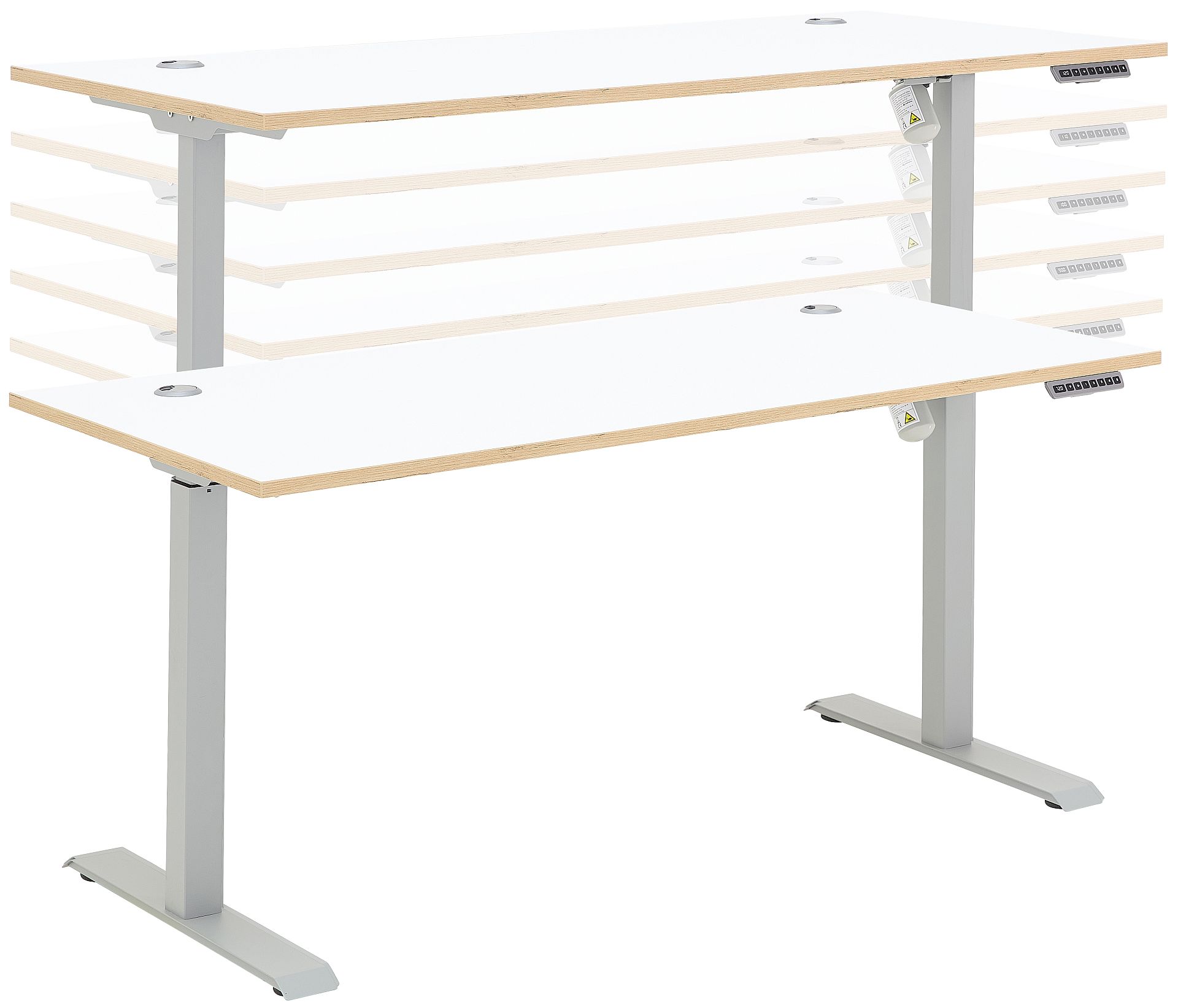 Nábytek do pracovny a kanceláře VANCOUVER WH_ psací stůl 50 35 WH 25_ rozměry š/v/h_ 160/72/77 cm_ s výškově nastavitelnou pracovní deskou stolu od 72 cm do 120 cm, včetně motoru s paměťovou funkcí_ fáze polohování_ obr. 25 Nábytek do pracovny a kanceláře VANCOUVER WH_ psací stůl 50 35 WH 25_ rozměry š/v/h_ 160/72/77 cm_ s výškově nastavitelnou pracovní deskou stolu od 72 cm do 120 cm, včetně motoru s paměťovou funkcí_ fáze polohování_ obr. 25