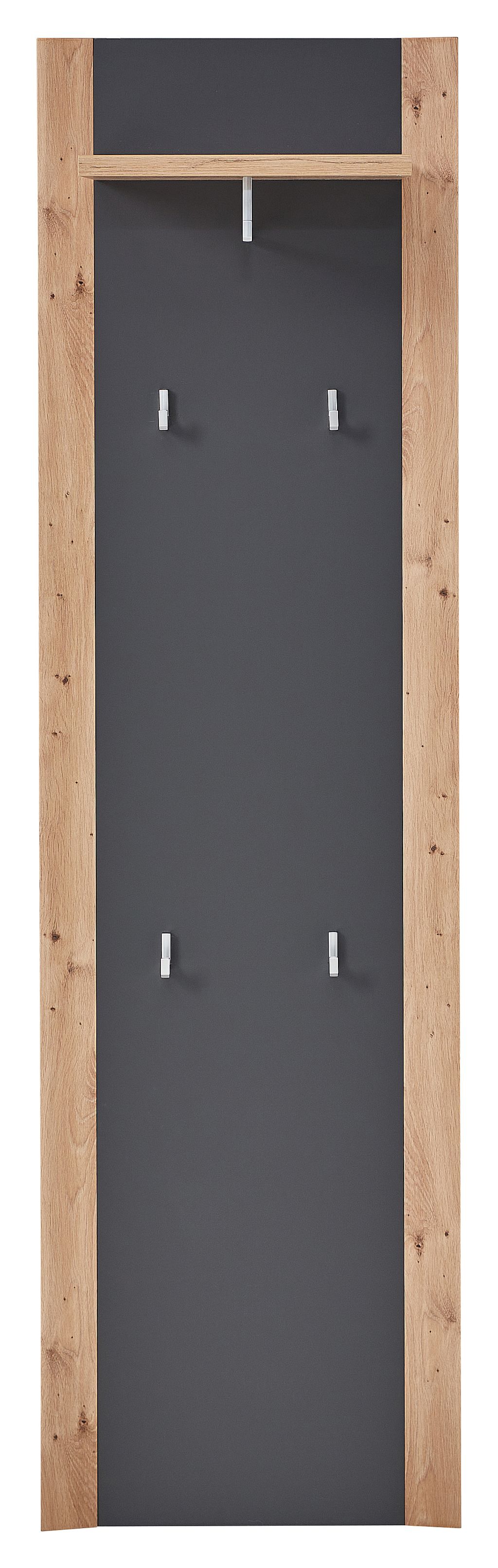 Předsíňový nábytek PASQUALE_ závěsný šatní panel_ rozměry š/v/h: 48 / 170 / 30 cm_ čelní pohled_ obr. 8 Předsíňový nábytek PASQUALE_ závěsný šatní panel_ rozměry š/v/h: 48 / 170 / 30 cm_ čelní pohled_ obr. 8