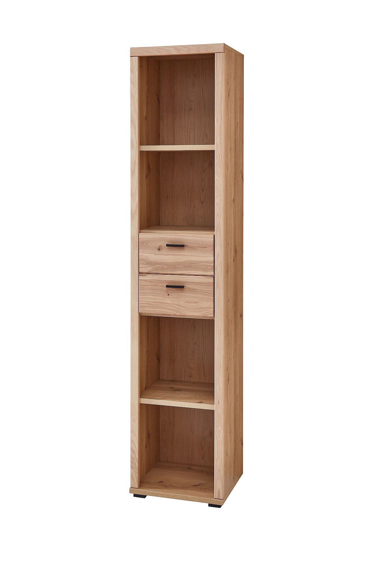 Nábytek do pracovny a kanceláře ATLANTA_ regál 5X 02 HU 08_ rozměry š/v/h_ 44/203/38 cm_ šikmý pohled_ obr. 19 Nábytek do pracovny a kanceláře ATLANTA_ regál 5X 02 HU 08_ rozměry š/v/h_ 44/203/38 cm_ šikmý pohled_ obr. 19