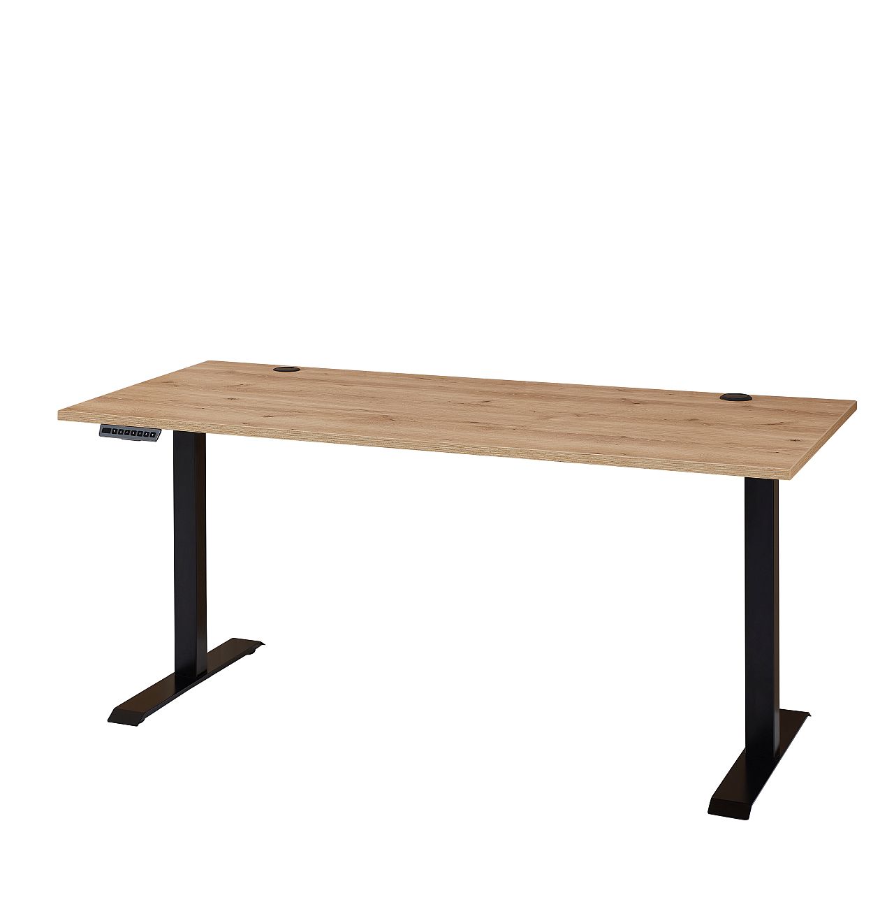 Nábytek do pracovny a kanceláře ATLANTA_ psací stůl 5X 02 HU 27_ rozměry š/v/h_ 160/72/77 cm_ s výškově nastavitelnou pracovní deskou stolu od 64 cm do 129 cm, včetně motoru s paměťovou funkcí_ ve fázi polohování_ obr. 31 Nábytek do pracovny a kanceláře ATLANTA_ psací stůl 5X 02 HU 27_ rozměry š/v/h_ 160/72/77 cm_ s výškově nastavitelnou pracovní deskou stolu od 64 cm do 129 cm, včetně motoru s paměťovou funkcí_ ve fázi polohování_ obr. 31