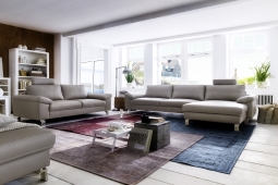 Atraktivní kožená sedací souprava - model BORNHOLM