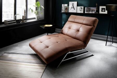 Relaxační lehátko RIMOLA 2.0 MAXI s motorovým polohováním_ plocha na ležení 120 x 198 cm_ v kůži Mercury brandy (skup. J)_ obr. 1