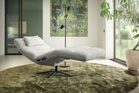 Relaxační lehátko TIFFANY 9801 s motorovým polohováním_ poloha "srdeční váhy"_ plocha na ležení 82 x 206 cm_  "zátylkový" polštářek za příplatek_ v látce Famous nature (skup. 2)_ obr. 4