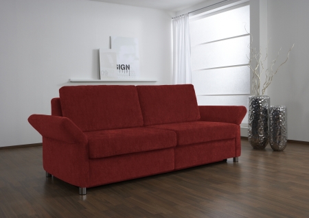 Rozkládací pohovka MULTIFLEXX PLUS_ typ 2218_BETT.E_ područka č. 3 - polohovatelná_ nohy kovové chrom_ plocha na spaní 180 x 205 cm_ obr. 2