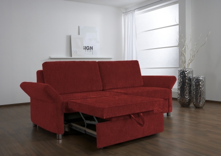 Rozkládací pohovka MULTIFLEXX PLUS_ typ 2218_BETT.E_ područka č. 3 - polohovatelná_ nohy kovové chrom_ plocha na spaní 180 x 205 cm_ obr. 3