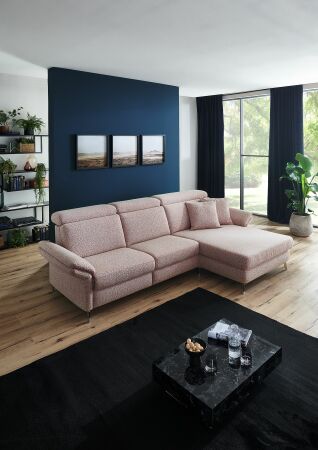 Sedací souprava ANNETTE 1074_ sestava "3sed levý-Longchair maxi pravý"_ rohové rozměry zleva 306 x 182 cm_ polohovatelné opěrky hlavy ve standardu_ ostatní volitelné funkce a příslušenství za příplatek_ v látce Donna rusty melange_ obr. 9