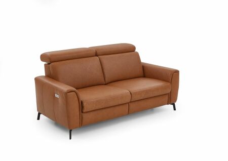 Sedací souprava ANNETTE 1074_ 3-sed_ rozměry š/v/h: 206 /92-111/  110 cm_ polohovatelné opěrky hlavy ve standardu_ ostatní volitelné funkce a příslušenství za příplatek_ v kůže Vincenza cognac_ obr. 13
