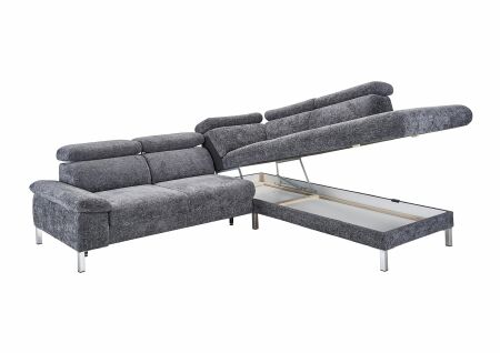 Sedací souprava MELROSE 1082_ sestava 22501 - 62005_ rohové rozměry zleva 272 x 217 cm_ úložný prostor_ volitelná funkce za příplatek_ v látce FAMOUS anthrazit_ foto schéma_ obr. 9