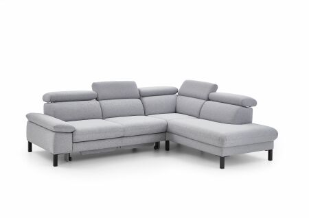 Sedací souprava MELROSE 1082_ sestava 22501 - 62005_ rohové rozměry zleva 272 x 217 cm_ polohovatelné opěrky hlavy ve standardu_ v látce Melrose platin_ foto schéma_ obr. 12