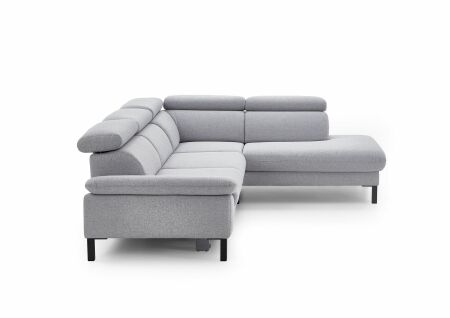 Sedací souprava MELROSE 1082_ sestava 22501 - 62005_ rohové rozměry zleva 272 x 217 cm_ boční pohled_ v látce Melrose platin_ foto schéma_ obr. 15