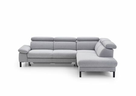 Sedací souprava MELROSE 1082_ sestava 22501 - 62005_ rohové rozměry zleva 272 x 217 cm_ čelní pohled_ v látce Melrose platin_ foto schéma_ obr. 16