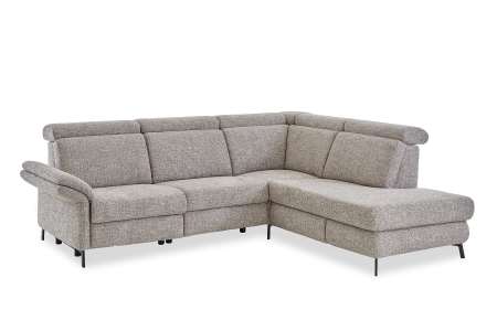 Sedací souprava ANNETTE 1074_ sestava "90038"_ rohové rozměry zleva 278 x 232 cm_ polohovatelné opěrky hlavy ve standardu_ ostatní volitelné funkce a příslušenství za příplatek_ v látce Milano greige_ obr. 21