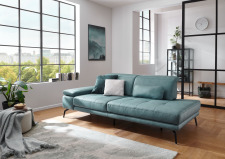Recamiere COSTA_ typ 3RECLKV_ rozměry š/v/h: 230 / 82 - 100 / 115 cm_ volitelné funkce a polštáře za příplatek_ v látce Galero aqua_ obr. 12 Recamiere COSTA_ typ 3RECLKV_ rozměry š/v/h: 230 / 82 - 100 / 115 cm_ volitelné funkce a polštáře za příplatek_ v látce Galero aqua_ obr. 12