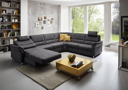 Sedací souprava DAKOTA_ sestava PKSCanMoL_2,5APELEL_PERRR_FAL2,5RWWA1RKSR_ rohové rozměry zleva 173 x 330 x 262 cm_ výška 89/92 cm_ výška s opěrkou hlavy 109-112 cm_ v látce Mammut-grau_ volitelné funkce za příplatek_ obr. 21