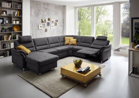 Sedací souprava DAKOTA_ sestava PKSCanMoL_2,5APELEL_PERRR_FAL2,5RWWA1RKSR_ rohové rozměry zleva 173 x 330 x 262 cm_ výška 89/92 cm_ výška s opěrkou hlavy 109-112 cm_ v látce Mammut-grau_ volitelné funkce za příplatek_ obr. 23