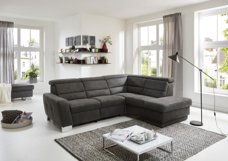 Sedací souprava REGIS_ sestava 2,5L - 1KOGR_  rozměry sestavy zleva 269 x 200 cm_ volitelné funkce a polštáře za příplatek_ v látce Feeling anthrazit_ obr. 11