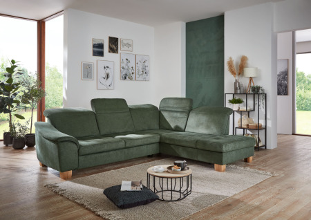 Sedací souprava LANZAROTE_ sestava 3LKV -1,5KORKV_ rohové rozměry sestavy zleva 299 x 243 cm_ polohovatelné opěrky hlavy ve standardu_ ostatní volitelné funkce za příplatek_ v látce Cyber moos_ obr. 9