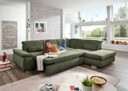 Sedací souprava PUSH_ sestava 3LST-SE-1,5STAhoR_ rozměry sestavy zleva 315 x 260 cm_ výška 85-100 cm_ nastavení hloubky sedu ve standardu_ ostatní volitelné funkce za příplatek_ v látce Nemo moos_ foto s modelem_ obr. 4