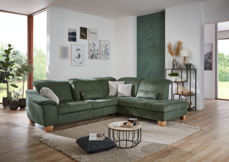 Sedací souprava LANZAROTE_ sestava 3LKV -1,5KORKV_ rohové rozměry sestavy zleva 299 x 243 cm_ polohovatelné opěrky hlavy ve standardu_ ostatní volitelné funkce za příplatek_ v látce Cyber moos_ obr. 11