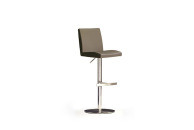 Barová židle LARA III_pravá kůže cappuccino, podnož nerez kruh_obr. 1