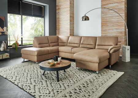 Sedací souprava DAKOTA_ sestava 1KOGL-2,5EL-CanGR_ rohové rozměry zleva 203 x 326 x 173 cm_ v látce Galero camel_ obr. 2