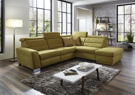 Sedací souprava REGIS_ sestava 3L-1,5KOGR_  rozměry sestavy zleva 295 x 245 cm_ volitelné funkce a polštáře za příplatek_ v látce Gina bambus_ obr. 24