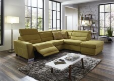 Sedací souprava REGIS_ sestava 3L-1,5KOGR_  rozměry sestavy zleva 295 x 245 cm_ volitelné funkce a polštáře za příplatek_ v látce Gina bambus_ obr. 25