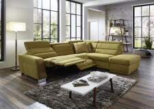 Sedací souprava REGIS_ sestava 3L-1,5KOGR_  rozměry sestavy zleva 295 x 245 cm_ volitelné funkce a polštáře za příplatek_ v látce Gina bambus_ obr. 28