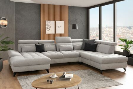 Sedací souprava CATALINA_ sestava 5995_68_ rohové rozměry zleva 186 x 360 x 250 cm_ výška 84-105 cm_ včetně 4 posuvných zádových opěradel - regulace hloubky sedu_ ostatní volitelné funkce a ledvinové polštáře za příplatek_ obr. 1