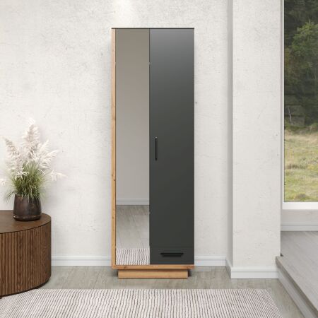Předsíňový nábytek SYDNEY_ šatní skříň 2134-117-84_ š/v/h_ 65/198/40 cm_  čelní pohled_ obr. 5