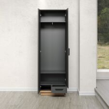 Předsíňový nábytek SYDNEY_ šatní skříň 2134-117-84_ š/v/h_ 65/198/40 cm_  otevřená_ obr. 6