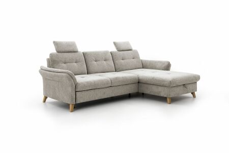 Sedací souprava STOCKHOLM_ sestava 7380 "2,5sed-Longchair pravý"_ rohové rozměry zleva 268 x 176 cm_ regulace hloubky sedu u 2,5-sedu ve standardu_ další volitelné funkce, opěrky hlavy a polštáře za příplatek_ v látce Orlean taupe (skup. Basic)_ obr. 7