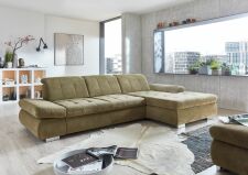 Sedací souprava STAGE_ sestava 3LST-CanRST_ rozměry sestavy zleva 331 x 194 cm_ výška 82-100 cm_ nastavení hloubky sedu ve standardu_ v látce Belle olive_ obr. 14 Sedací souprava STAGE_ sestava 3LST-CanRST_ rozměry sestavy zleva 331 x 194 cm_ výška 82-100 cm_ nastavení hloubky sedu ve standardu_ v látce Belle olive_ obr. 14