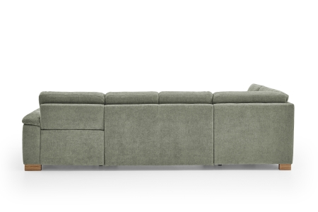 Sedací souprava MODENA 1040_ sestava 4259_ rohové rozměry zleva 210 x 328 x 160 cm_ područka C_ zadní pohled_ v látce Yelda green_ obr. 12