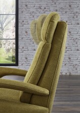 Ukázka polohovacího relaxačního TV křesla 1DCL_ součást nabídky modelu REGIS_ vhodný volitelný doplněk k sedací soupravě_ detail polohování hlavové části_ obr. 42
