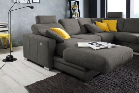 Sedací souprava MODENA 1040_ sestava 4258_ ukázka motorové polohovací funkce RELAX_ volitelná funkce za příplatek_ v látce Melrose stone_ obr. 3