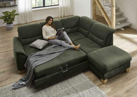 Sedac souprava AMORA II._ sestava 2,5ALKV_1XKOKRKV_ rohov rozmry zleva 254 x 224 cm_ vka 88-106 cm_ s rozloenou funkc na span_ obr. 2