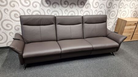 Sofa 3-sed SEVILLA 3620_ š/v/h:  282 x 108 x 94 -174 cm_ 2x  2-motorová polohovací funkce RELAX s mechanismem "srdeční váhy"_  v kůži Dickleder braun_ foto prodejna_ obr. 4