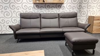 Kožená Sofa 3-sed SEVILLA 3620 s motorovým polohováním a taburetem_ sleva 40% 