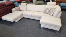 Sedací souprava MODENA 1040_ s vysunutou motorovou polohovací funkcí RELAX u elementu "Logchair"_ foto prodejna_ obr. 8