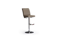Barová židle LARA I_imitace kůže cappuccino_podnož chromovaná kulatá_obr. 5