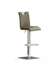 Barová židle SOUL IV_ imitace kůže cappuccino_podnož nerez čtverec_obr. 4